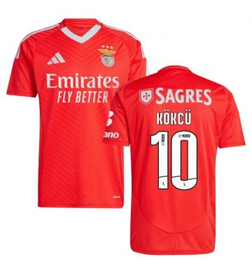 Benfica Orkun Kokcu #10 Primera Equipación 2024-25 Manga Corta